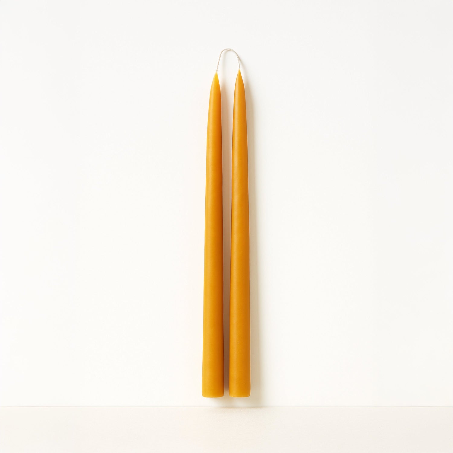 Beeswax hand-dipped 12" taper candles